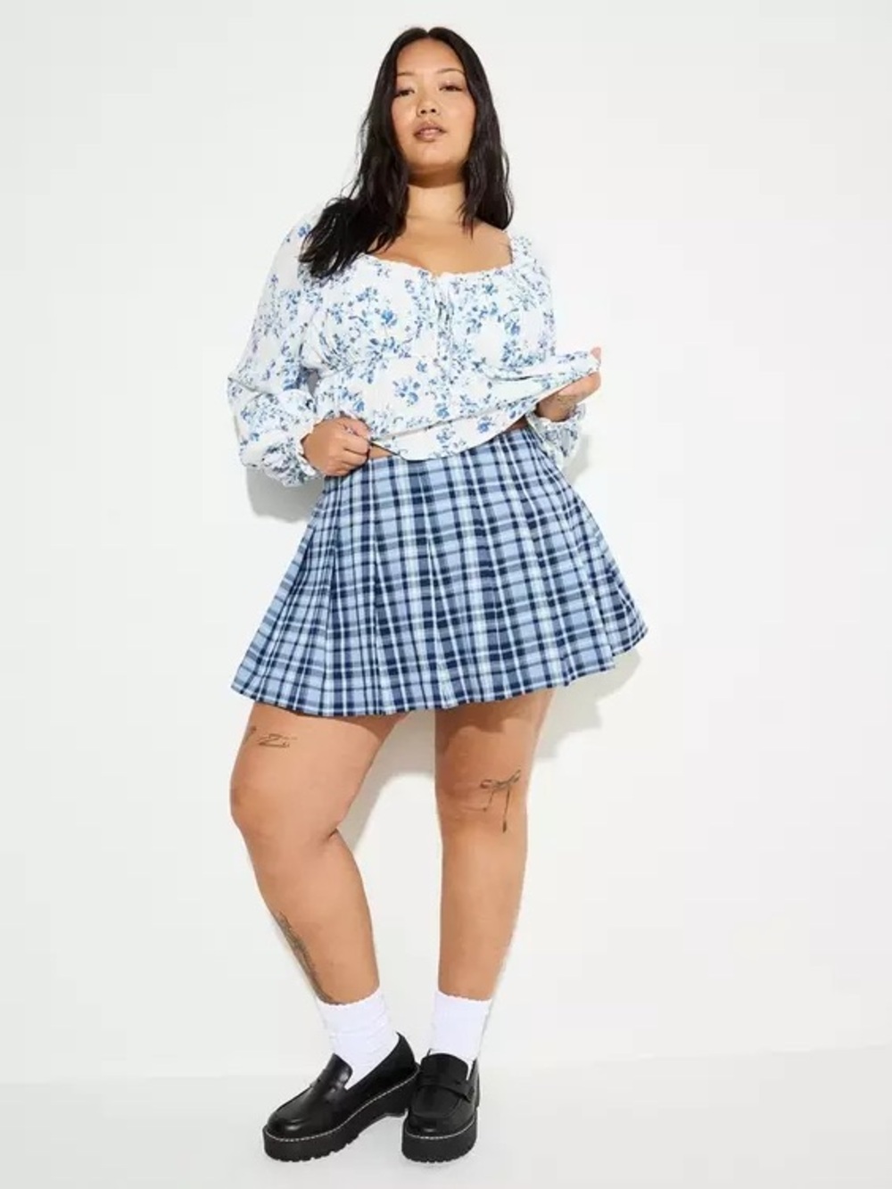 Torrid LoveSick Pleated Mini Skort